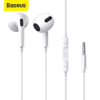 AURICULARES BASEUS ENCOK 3,5MM H17 BLANCO