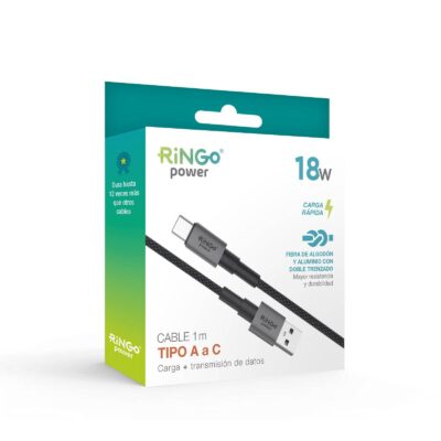CABLE RINGO POWER 18W A a C NEGRO