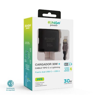 CARGADOR PARED RINGO POWER 30W C a L