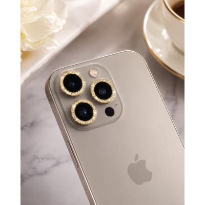 GLASS CAMARA GLITTER IPHONE 15 PRO / 15 PRO MAX