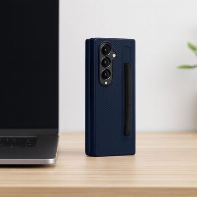 LEATHER COVER SAMSUNG Z FOLD 7 BLUE