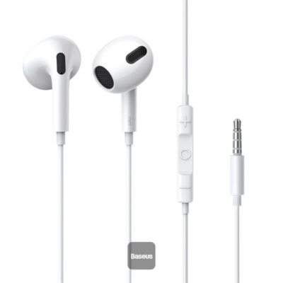 AURICULARES BASEUS ENCOK 3,5MM H17 BLANCO