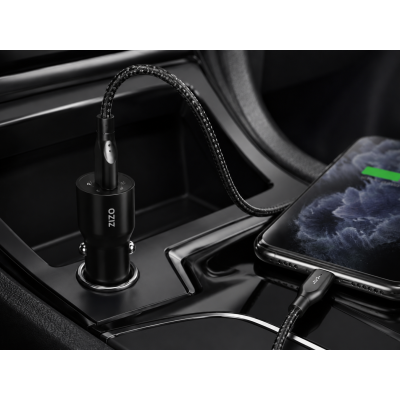 CARGADOR AUTO ZIZO 20W c/cable LIGHTNING