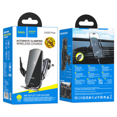 SOPORTE AUTO HOCO CA202 PLUS C/ CARGA INALAMBRICA