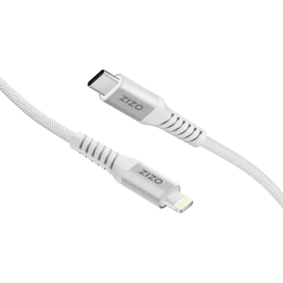 CABLE ZIZO TIPO C a LIGHTNING 1,5 M NYLON BLANCO MFI